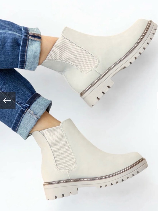 Soda Shoes - Soda Cream Chelsea Lug Ankle Boots